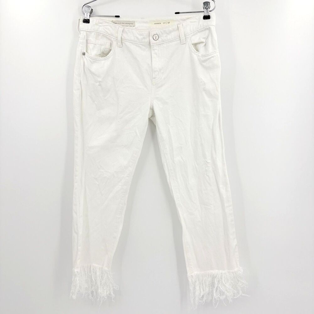 Pilcro & The Letterpress Hyphen Jeans Womens Size 28 Fringe Boho Summer Western